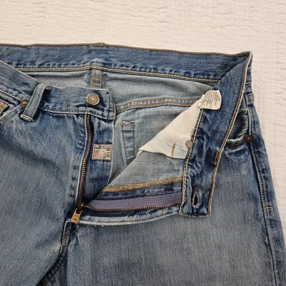 Polo Ralph Lauren Jeans Men 33x32 Med Wash 867‎ Classic Fit Straight Distressed
